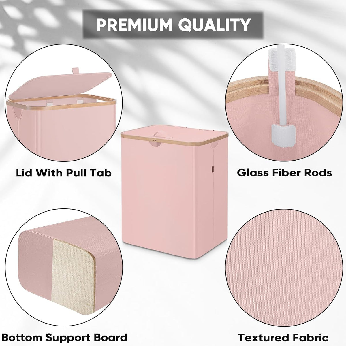 70L Laundry Hamper with Lid, Large Laundry Basket Bin