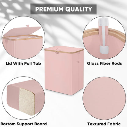 70L Laundry Hamper with Lid, Large Laundry Basket Bin