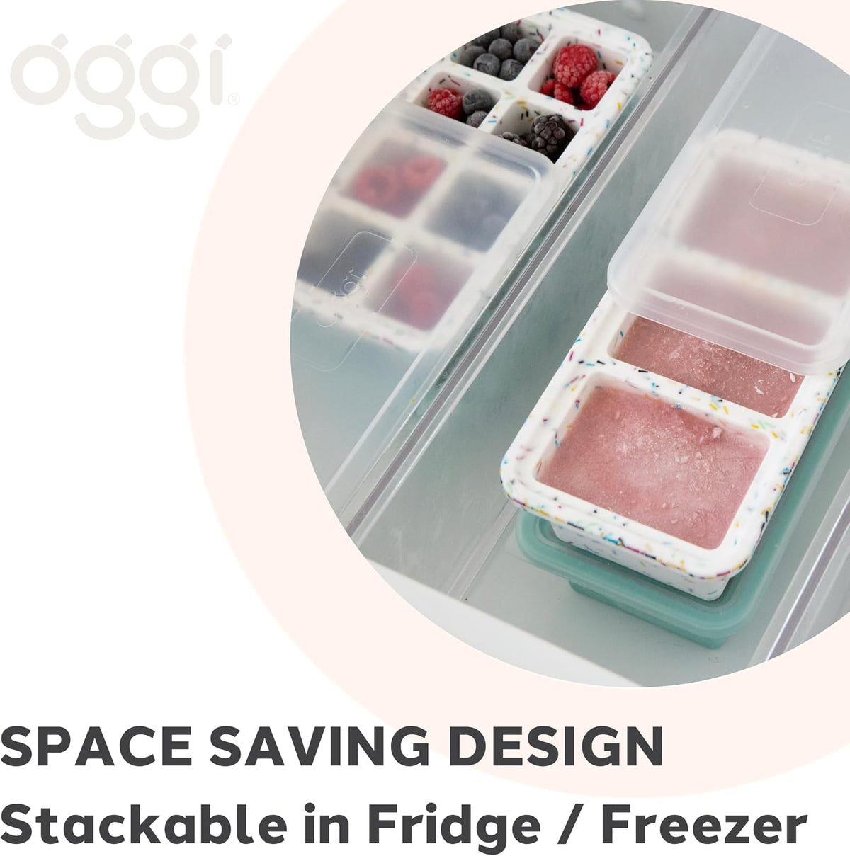 Prep & Portion Silicone Freezer Trays with Lid - Freezer Molds for Food, Ice Cube Tray, Food Prep Containers, Freezer Storage Containers, for Soup, Smoothie Cubes, Sauce, Broth, Leftovers - 1 Cup