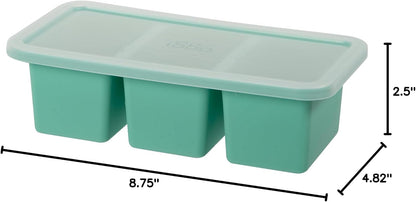 Prep & Portion Silicone Freezer Trays with Lid - Freezer Molds for Food, Ice Cube Tray, Food Prep Containers, Freezer Storage Containers, for Soup, Smoothie Cubes, Sauce, Broth, Leftovers - 1 Cup