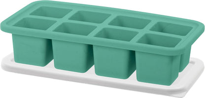 Prep & Portion Silicone Freezer Trays with Lid - Freezer Molds for Food, Ice Cube Tray, Food Prep Containers, Freezer Storage Containers, for Soup, Smoothie Cubes, Sauce, Broth, Leftovers - 1 Cup