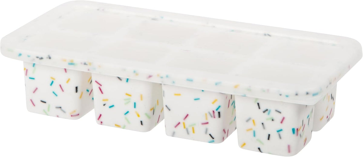 Prep & Portion Silicone Freezer Trays with Lid - Freezer Molds for Food, Ice Cube Tray, Food Prep Containers, Freezer Storage Containers, for Soup, Smoothie Cubes, Sauce, Broth, Leftovers - 1 Cup