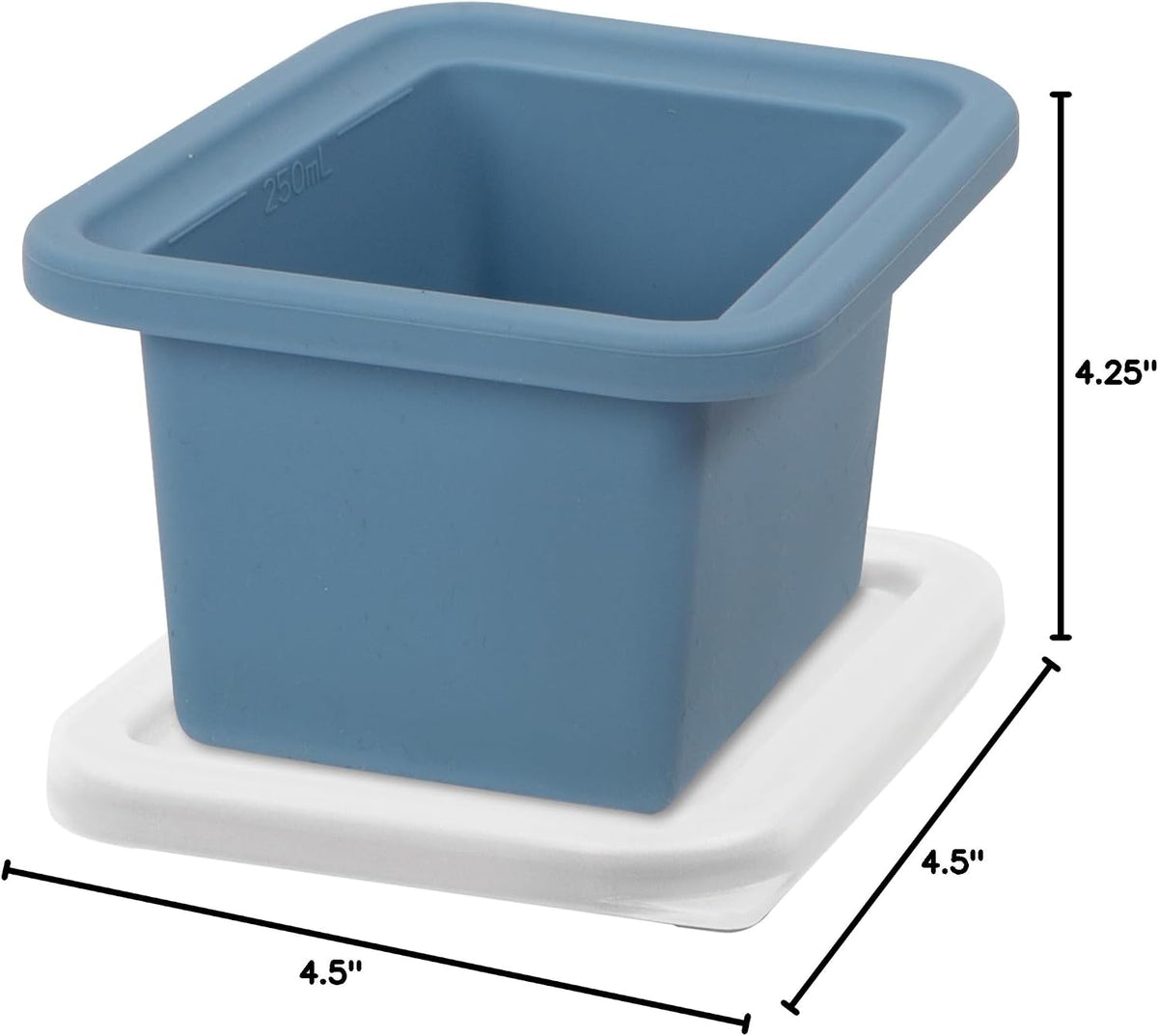 Prep & Portion Silicone Freezer Trays with Lid - Freezer Molds for Food, Ice Cube Tray, Food Prep Containers, Freezer Storage Containers, for Soup, Smoothie Cubes, Sauce, Broth, Leftovers - 1 Cup