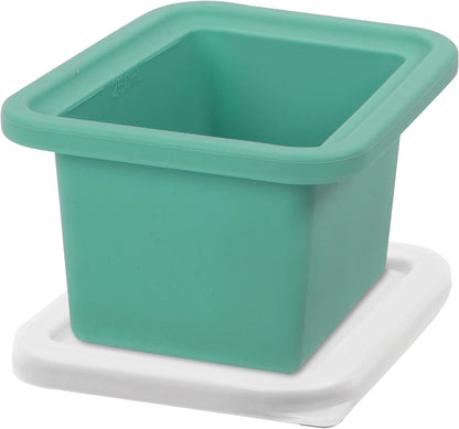 Prep & Portion Silicone Freezer Trays with Lid - Freezer Molds for Food, Ice Cube Tray, Food Prep Containers, Freezer Storage Containers, for Soup, Smoothie Cubes, Sauce, Broth, Leftovers - 1 Cup