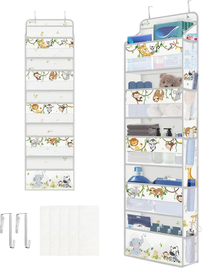 Over the Door Organizer Diaper Toy Nursery Hanging Shelf, Elephant