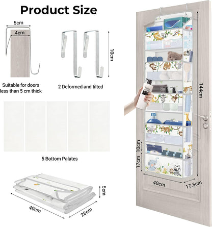 Over the Door Organizer Diaper Toy Nursery Hanging Shelf, Elephant
