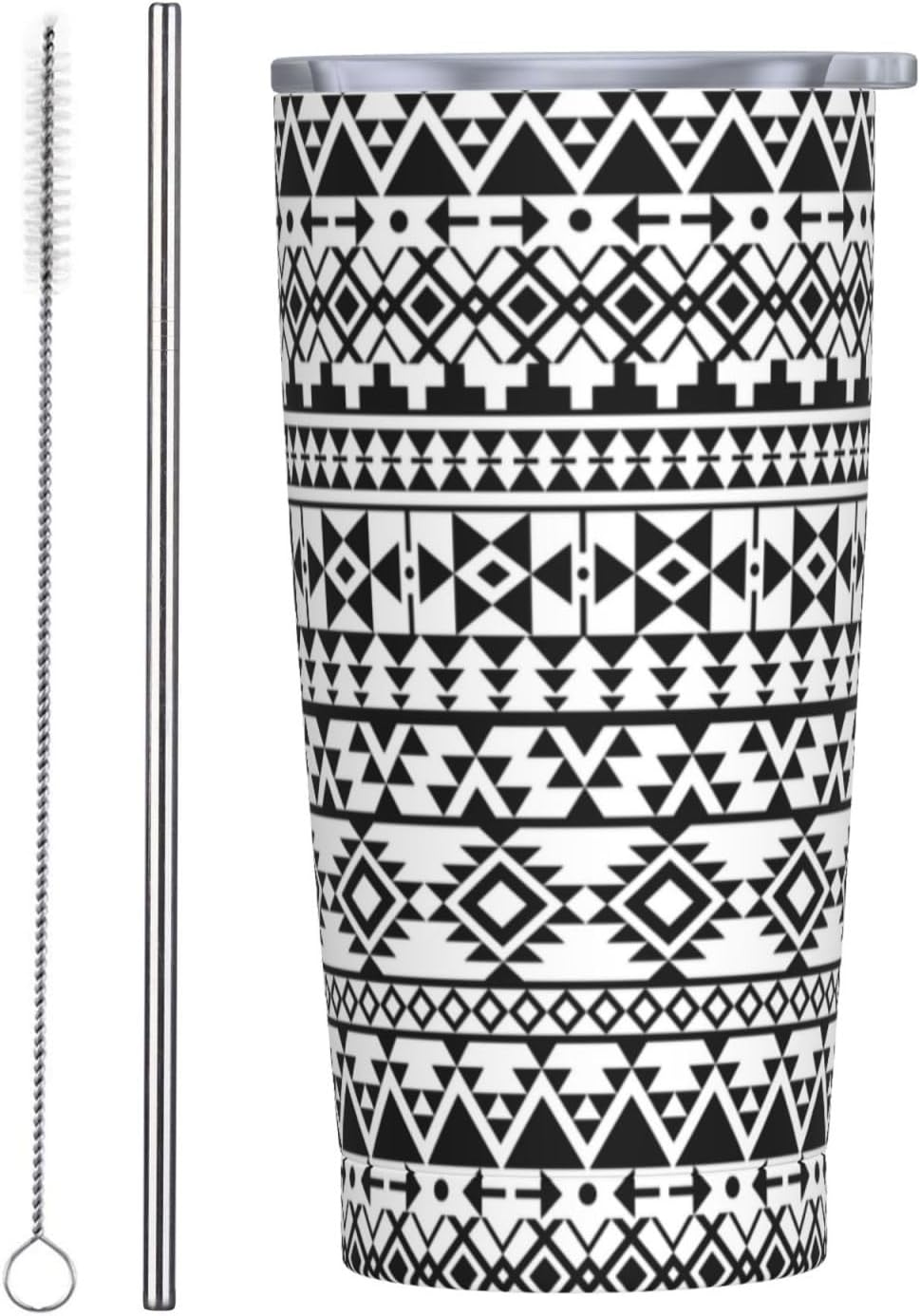 Blue White Porcelain Pattern Tumbler,Ceramics Flower 20oz Stainless Steel Insulated Travel Tumblers,Travel Coffee Mug with Lid and Straw Water Bottle Drink Cups Gifts for Women Men Lovers
