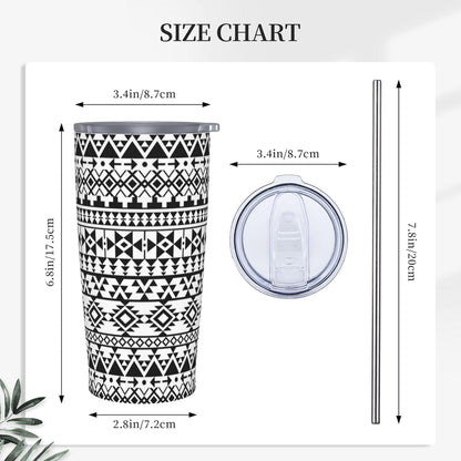 Blue White Porcelain Pattern Tumbler,Ceramics Flower 20oz Stainless Steel Insulated Travel Tumblers,Travel Coffee Mug with Lid and Straw Water Bottle Drink Cups Gifts for Women Men Lovers