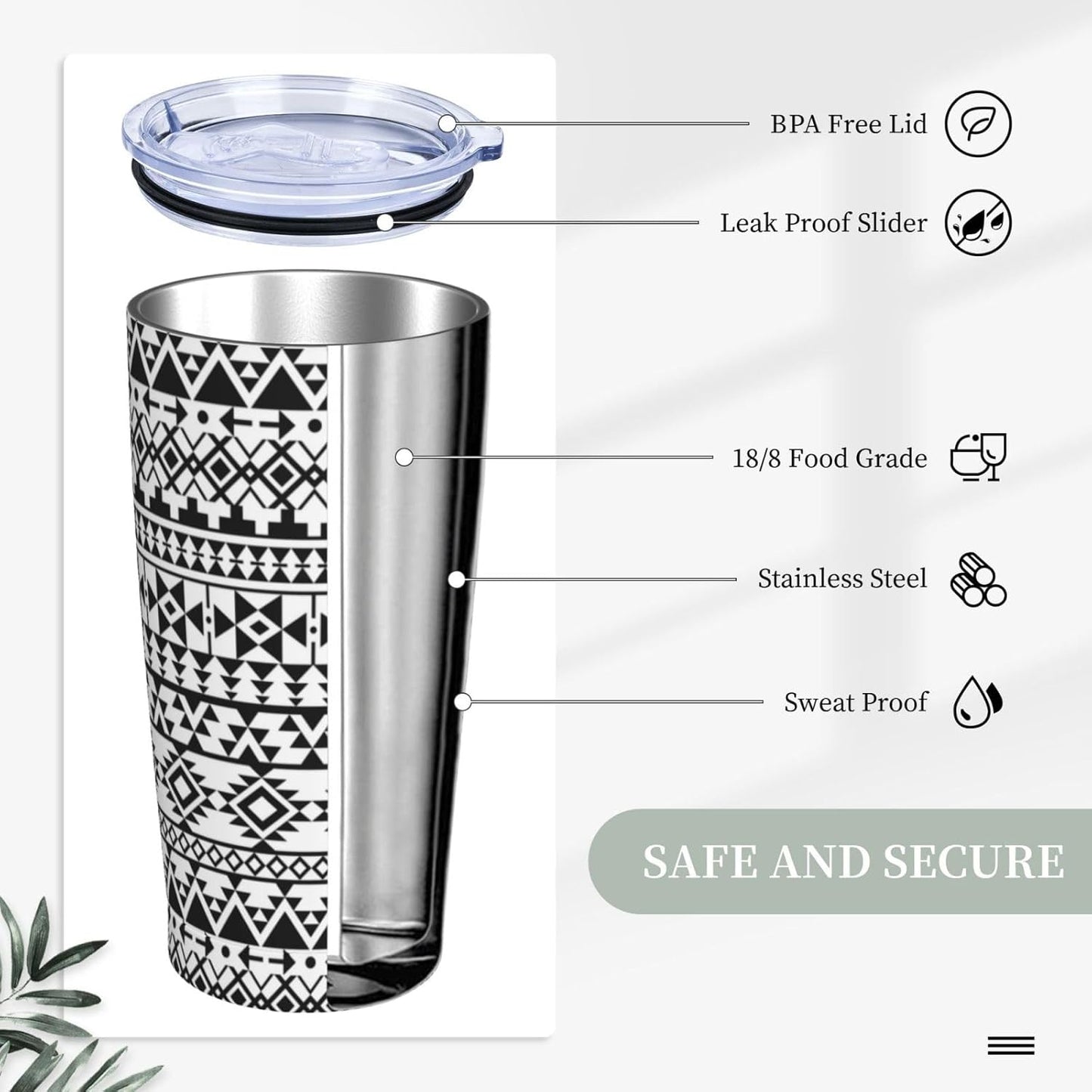 Blue White Porcelain Pattern Tumbler,Ceramics Flower 20oz Stainless Steel Insulated Travel Tumblers,Travel Coffee Mug with Lid and Straw Water Bottle Drink Cups Gifts for Women Men Lovers