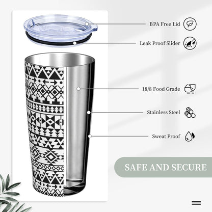 Blue White Porcelain Pattern Tumbler,Ceramics Flower 20oz Stainless Steel Insulated Travel Tumblers,Travel Coffee Mug with Lid and Straw Water Bottle Drink Cups Gifts for Women Men Lovers