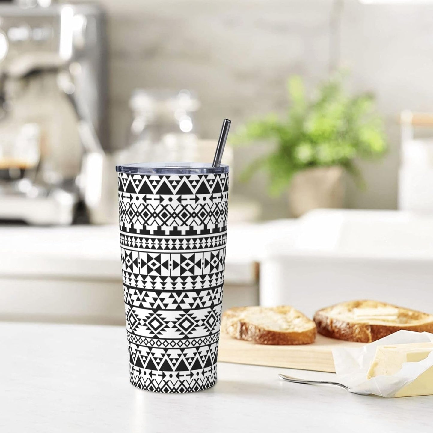 Blue White Porcelain Pattern Tumbler,Ceramics Flower 20oz Stainless Steel Insulated Travel Tumblers,Travel Coffee Mug with Lid and Straw Water Bottle Drink Cups Gifts for Women Men Lovers