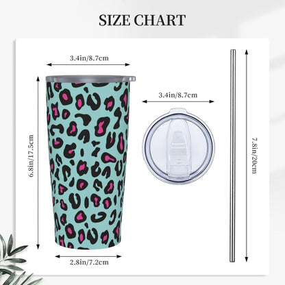 Blue White Porcelain Pattern Tumbler,Ceramics Flower 20oz Stainless Steel Insulated Travel Tumblers,Travel Coffee Mug with Lid and Straw Water Bottle Drink Cups Gifts for Women Men Lovers