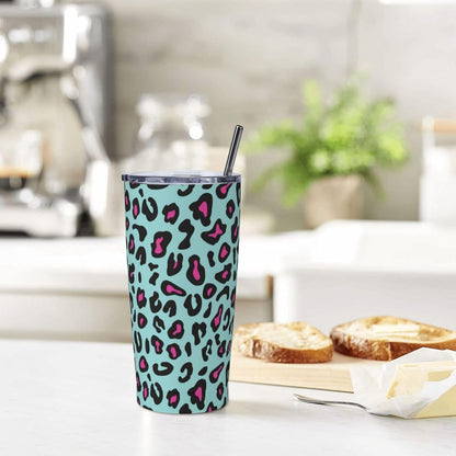 Blue White Porcelain Pattern Tumbler,Ceramics Flower 20oz Stainless Steel Insulated Travel Tumblers,Travel Coffee Mug with Lid and Straw Water Bottle Drink Cups Gifts for Women Men Lovers