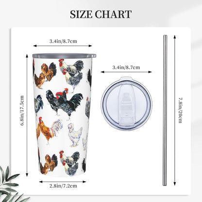 Blue White Porcelain Pattern Tumbler,Ceramics Flower 20oz Stainless Steel Insulated Travel Tumblers,Travel Coffee Mug with Lid and Straw Water Bottle Drink Cups Gifts for Women Men Lovers