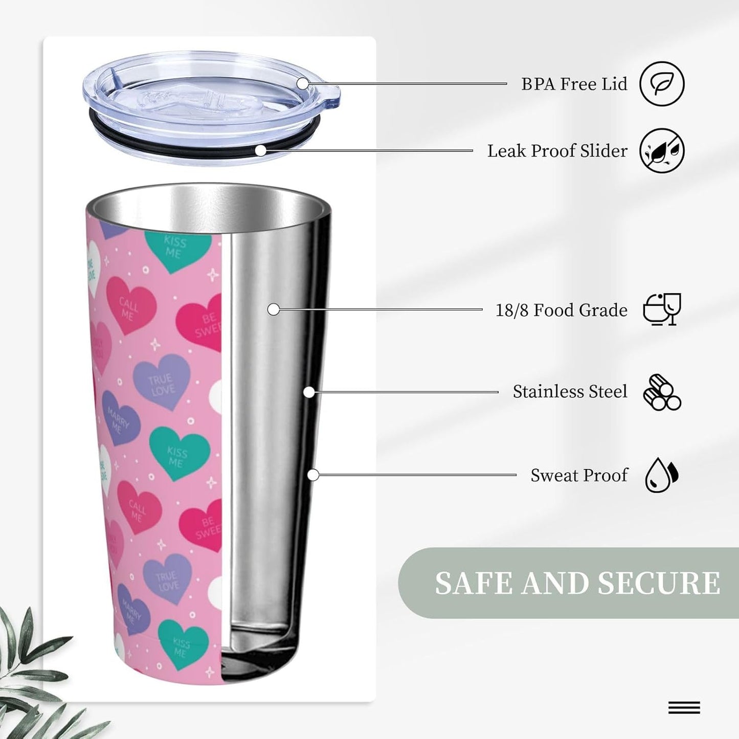 Blue White Porcelain Pattern Tumbler,Ceramics Flower 20oz Stainless Steel Insulated Travel Tumblers,Travel Coffee Mug with Lid and Straw Water Bottle Drink Cups Gifts for Women Men Lovers