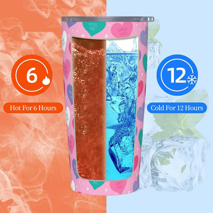 Blue White Porcelain Pattern Tumbler,Ceramics Flower 20oz Stainless Steel Insulated Travel Tumblers,Travel Coffee Mug with Lid and Straw Water Bottle Drink Cups Gifts for Women Men Lovers