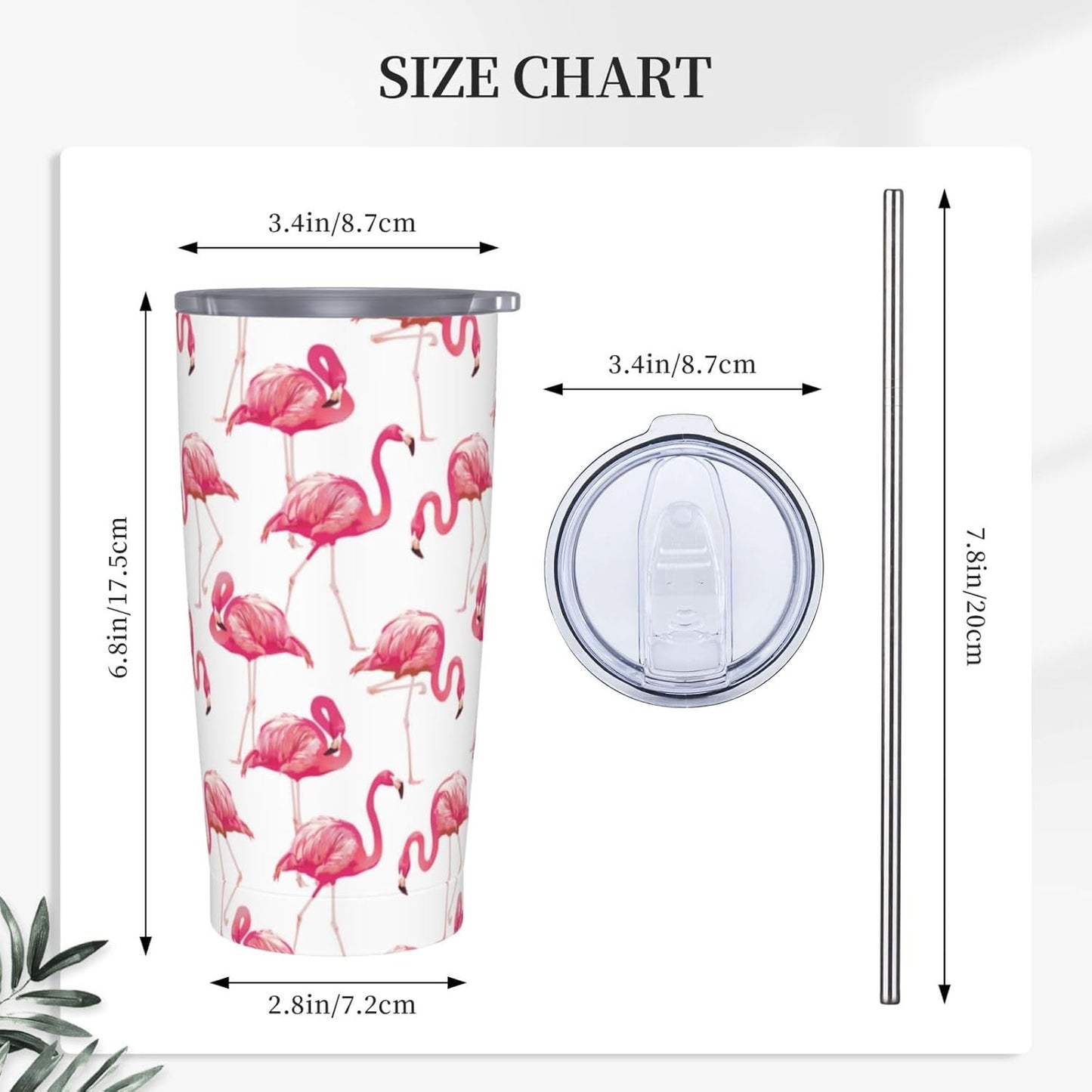 Blue White Porcelain Pattern Tumbler,Ceramics Flower 20oz Stainless Steel Insulated Travel Tumblers,Travel Coffee Mug with Lid and Straw Water Bottle Drink Cups Gifts for Women Men Lovers