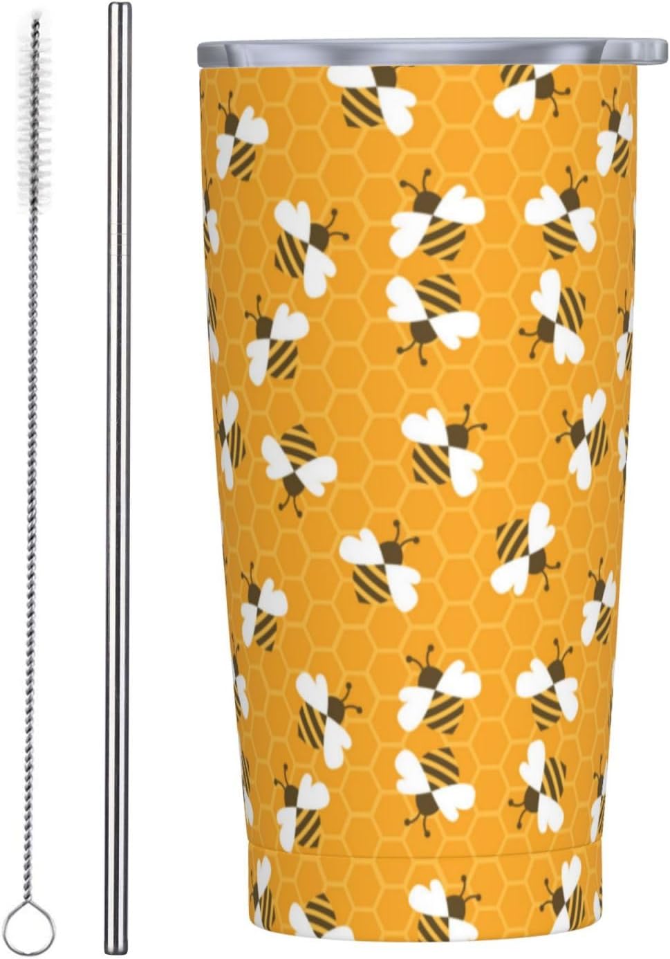 Blue White Porcelain Pattern Tumbler,Ceramics Flower 20oz Stainless Steel Insulated Travel Tumblers,Travel Coffee Mug with Lid and Straw Water Bottle Drink Cups Gifts for Women Men Lovers