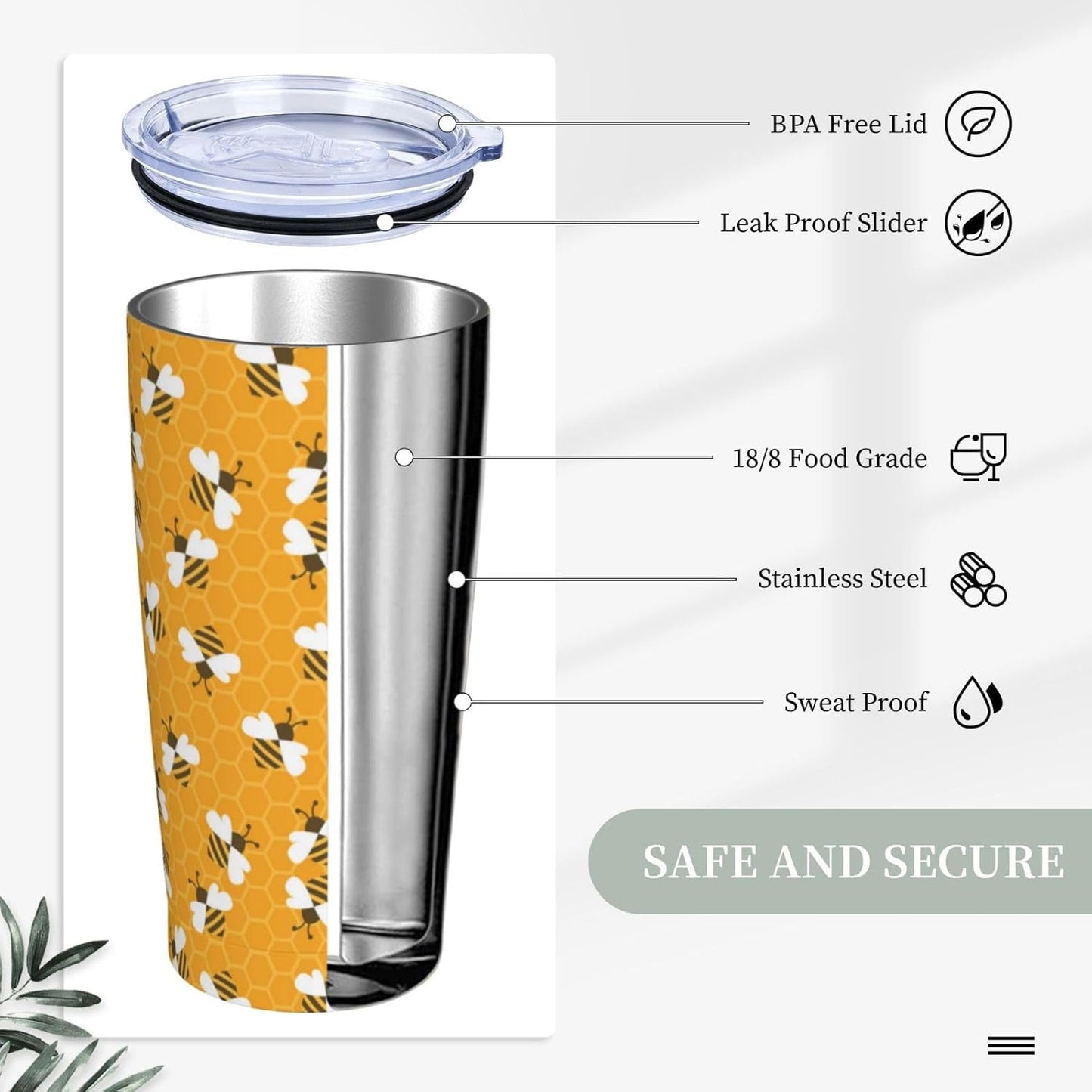 Blue White Porcelain Pattern Tumbler,Ceramics Flower 20oz Stainless Steel Insulated Travel Tumblers,Travel Coffee Mug with Lid and Straw Water Bottle Drink Cups Gifts for Women Men Lovers