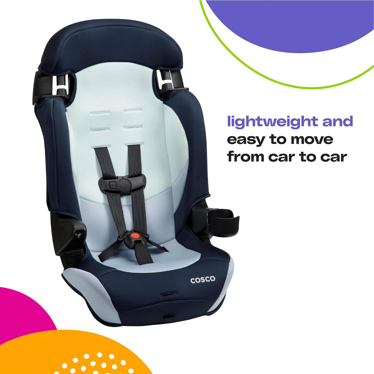 Finale DX 2-in-1 Booster Car Seat, Forward Facing Toddler Car Seat (40-65 lbs) and Belt Positioning High Back Booster (40-100 lbs), Dusk