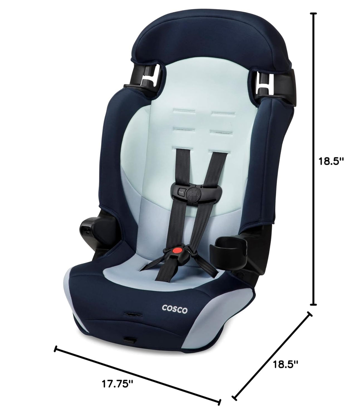 Finale DX 2-in-1 Booster Car Seat, Forward Facing Toddler Car Seat (40-65 lbs) and Belt Positioning High Back Booster (40-100 lbs), Dusk