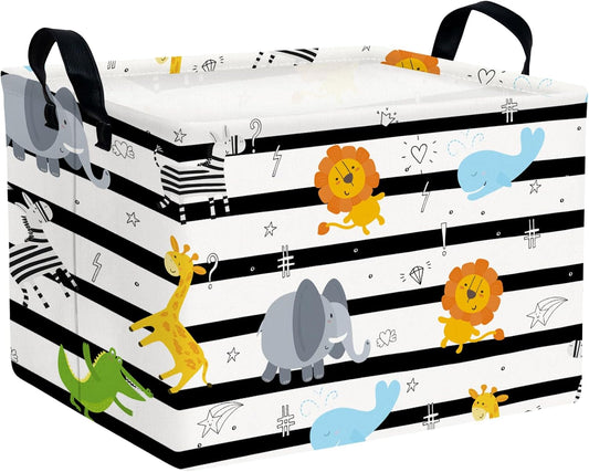 Kid Cute Nursery Storage Basket Baby Toy Clothes Storage Bin Playroom Bedroom Decor Basket(Building Blocks) - Colors A