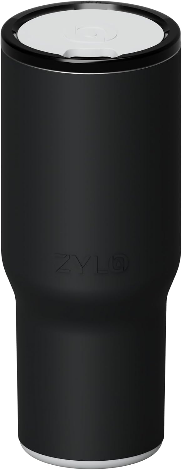16oz Stainless Steel Tumbler Water Bottle - Spill-Proof Screw-On Lid, Insulated, Straw Compatible, BPA-Free - 12hr Hot/24hr Cold, Fits Cup Holders - Pink Algae
