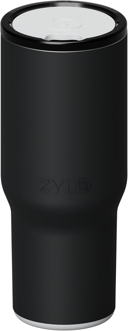 16oz Stainless Steel Tumbler Water Bottle - Spill-Proof Screw-On Lid, Insulated, Straw Compatible, BPA-Free - 12hr Hot/24hr Cold, Fits Cup Holders - Pink Algae