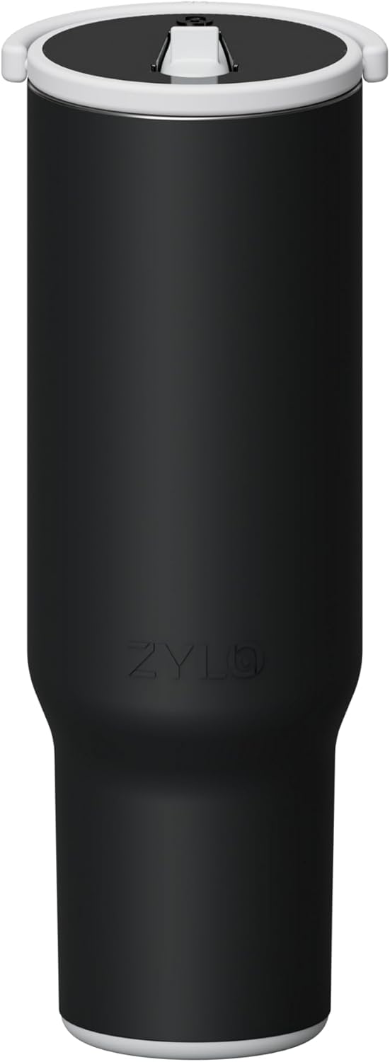 16oz Stainless Steel Tumbler Water Bottle - Spill-Proof Screw-On Lid, Insulated, Straw Compatible, BPA-Free - 12hr Hot/24hr Cold, Fits Cup Holders - Pink Algae