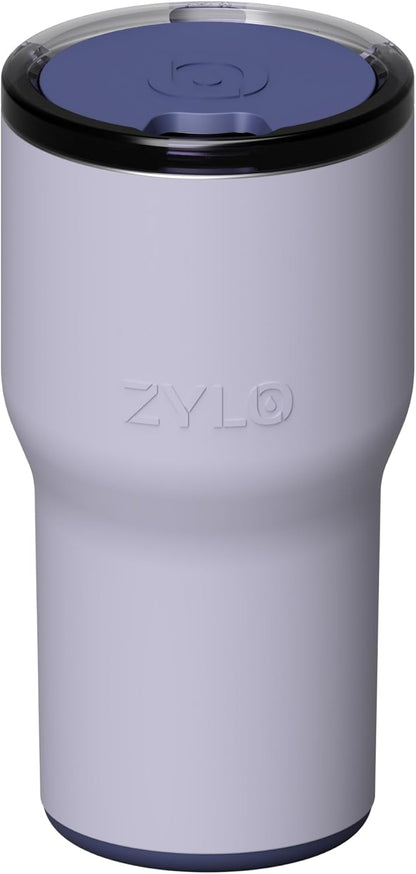 16oz Stainless Steel Tumbler Water Bottle - Spill-Proof Screw-On Lid, Insulated, Straw Compatible, BPA-Free - 12hr Hot/24hr Cold, Fits Cup Holders - Pink Algae