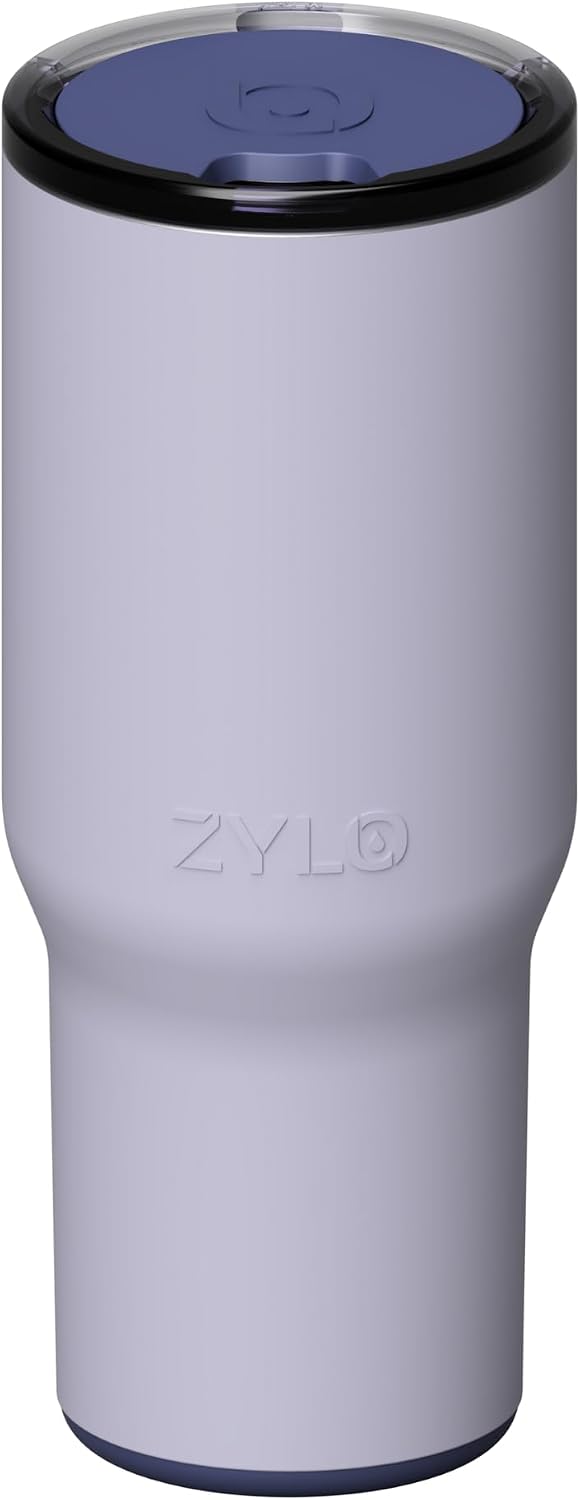 16oz Stainless Steel Tumbler Water Bottle - Spill-Proof Screw-On Lid, Insulated, Straw Compatible, BPA-Free - 12hr Hot/24hr Cold, Fits Cup Holders - Pink Algae