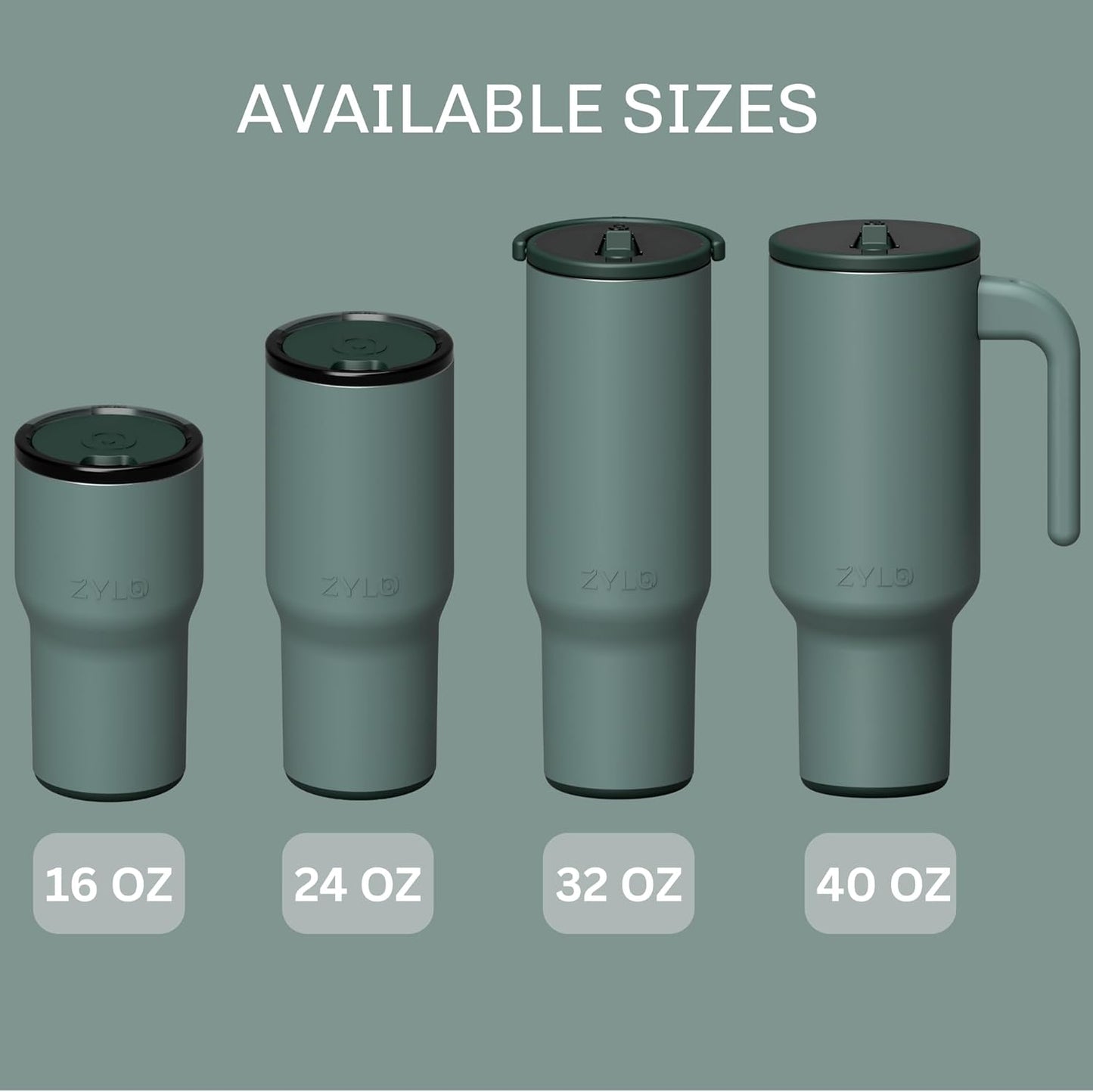 16oz Stainless Steel Tumbler Water Bottle - Spill-Proof Screw-On Lid, Insulated, Straw Compatible, BPA-Free - 12hr Hot/24hr Cold, Fits Cup Holders - Pink Algae