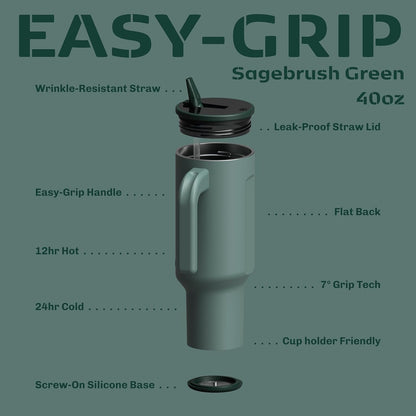 16oz Stainless Steel Tumbler Water Bottle - Spill-Proof Screw-On Lid, Insulated, Straw Compatible, BPA-Free - 12hr Hot/24hr Cold, Fits Cup Holders - Pink Algae