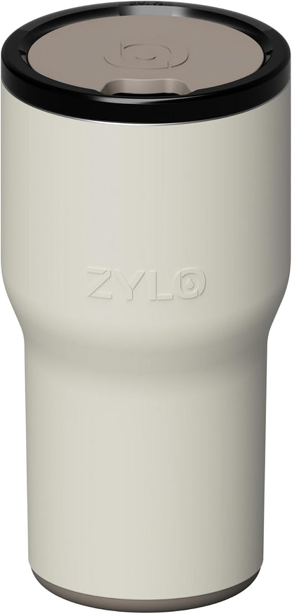 16oz Stainless Steel Tumbler Water Bottle - Spill-Proof Screw-On Lid, Insulated, Straw Compatible, BPA-Free - 12hr Hot/24hr Cold, Fits Cup Holders - Pink Algae