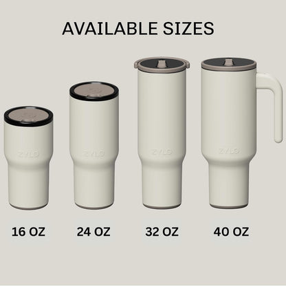 16oz Stainless Steel Tumbler Water Bottle - Spill-Proof Screw-On Lid, Insulated, Straw Compatible, BPA-Free - 12hr Hot/24hr Cold, Fits Cup Holders - Pink Algae