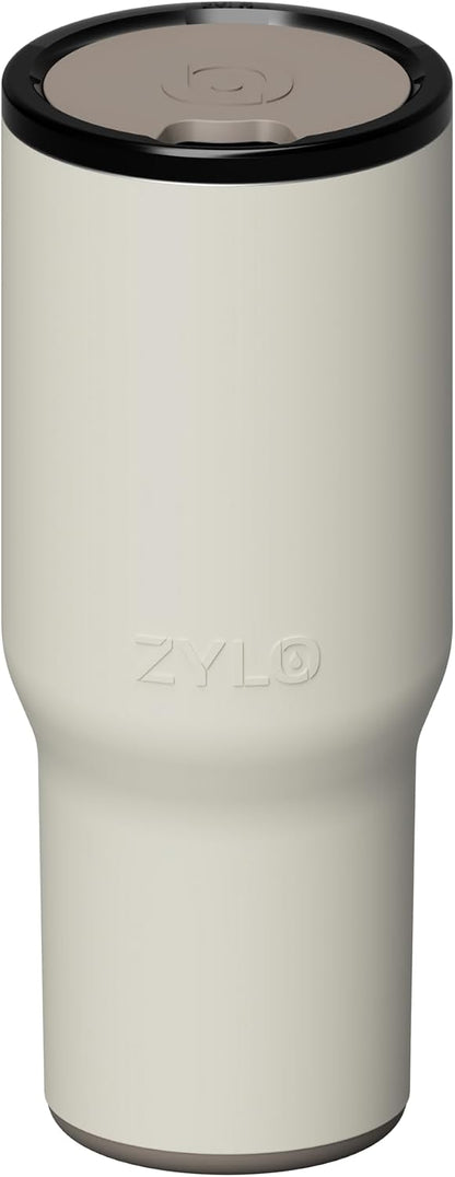 16oz Stainless Steel Tumbler Water Bottle - Spill-Proof Screw-On Lid, Insulated, Straw Compatible, BPA-Free - 12hr Hot/24hr Cold, Fits Cup Holders - Pink Algae