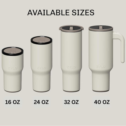16oz Stainless Steel Tumbler Water Bottle - Spill-Proof Screw-On Lid, Insulated, Straw Compatible, BPA-Free - 12hr Hot/24hr Cold, Fits Cup Holders - Pink Algae