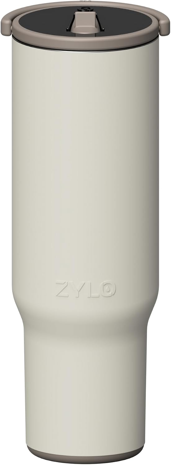 16oz Stainless Steel Tumbler Water Bottle - Spill-Proof Screw-On Lid, Insulated, Straw Compatible, BPA-Free - 12hr Hot/24hr Cold, Fits Cup Holders - Pink Algae