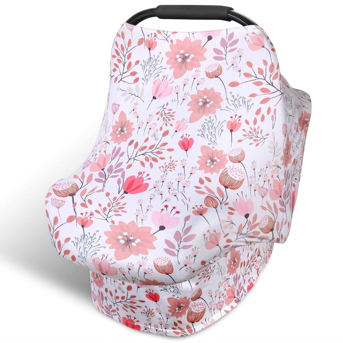 4-in-1 Baby Car Seat Canopy, Stretchy Nursing Breastfeeding Cover