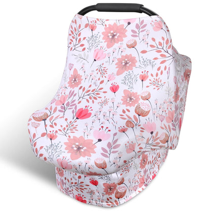 4-in-1 Baby Car Seat Canopy, Stretchy Nursing Breastfeeding Cover