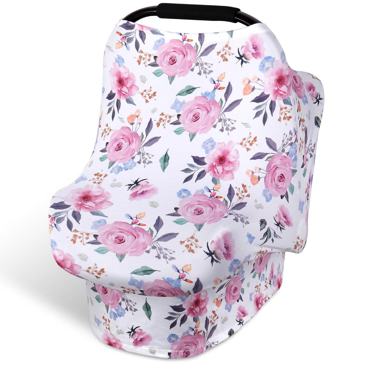4-in-1 Baby Car Seat Canopy, Stretchy Nursing Breastfeeding Cover