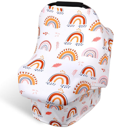 4-in-1 Baby Car Seat Canopy, Stretchy Nursing Breastfeeding Cover