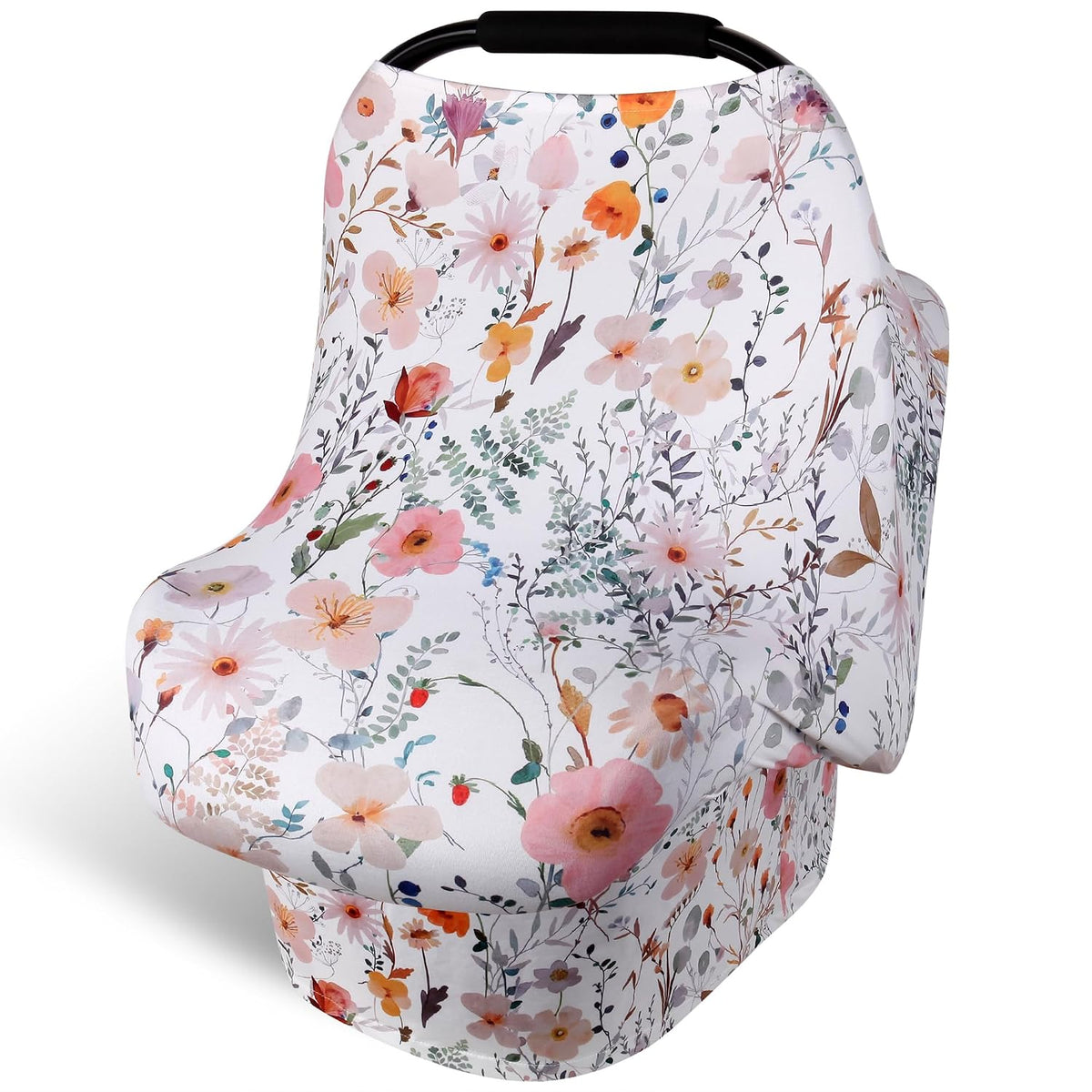 4-in-1 Baby Car Seat Canopy, Stretchy Nursing Breastfeeding Cover