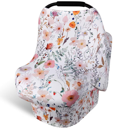 4-in-1 Baby Car Seat Canopy, Stretchy Nursing Breastfeeding Cover