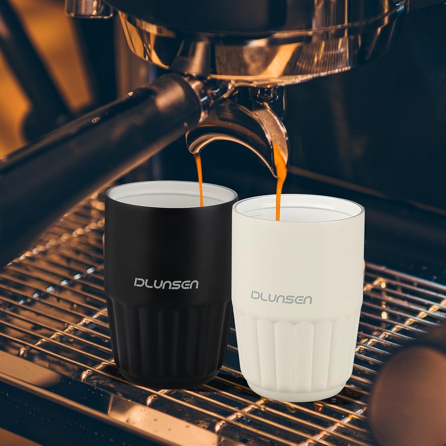 Travel Mug, 14oz Insulated Tumbler with Ceramic Coating, Vacuum Double Walled Insulation, Leakproof Lid, Thermal Mug for Coffee, Black