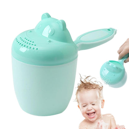 Bath Cup - Kids Shower Rinser, Cartoon Design, Thickened Safe Cup, Gentle Water Flow for | Hair Washing Tool for Girls Boys, Fun Bath Accessory, Bathroom and Outdoor Water