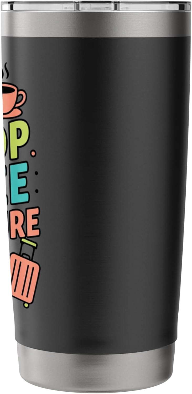 Laptop Coffee Departure Travel Remote Work Design Stainless Steel Insulated Tumbler