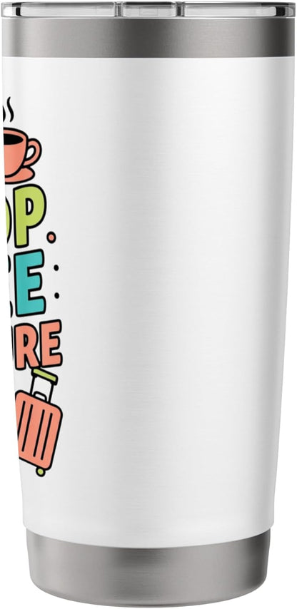 Laptop Coffee Departure Travel Remote Work Design Stainless Steel Insulated Tumbler