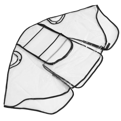 Universal Stroller Rain Cover Weatherproof Eva Waterproof Pushchair Pram Rain Shield with Zipper and Window for Travel Protection Against Wind Dust Snow