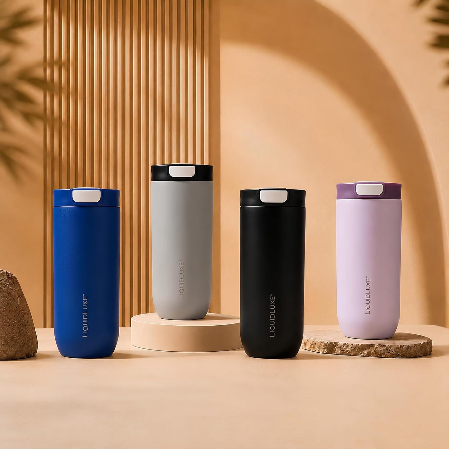 THE CLASSIC Vacuum Insulated Stainless Steel Travel Mug, Leakproof Locking Lid, Double-Wall Insulation, BPA-Free Coffee Mug for Hot & Cold Drinks, 500 mL (Matte Black)